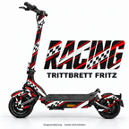 RACING – Designvisualisierung am Trittbrett Fritz. Scooter nicht enthalten.