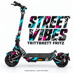 STREET VIBES – Designvisualisierung am Trittbrett Fritz. Scooter nicht enthalten.