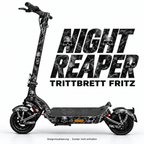 NIGHT REAPER – Designvisualisierung am Trittbrett Fritz. Scooter nicht enthalten.