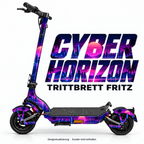 CYBER HORIZON – Designvisualisierung am Trittbrett Fritz. Scooter nicht enthalten.