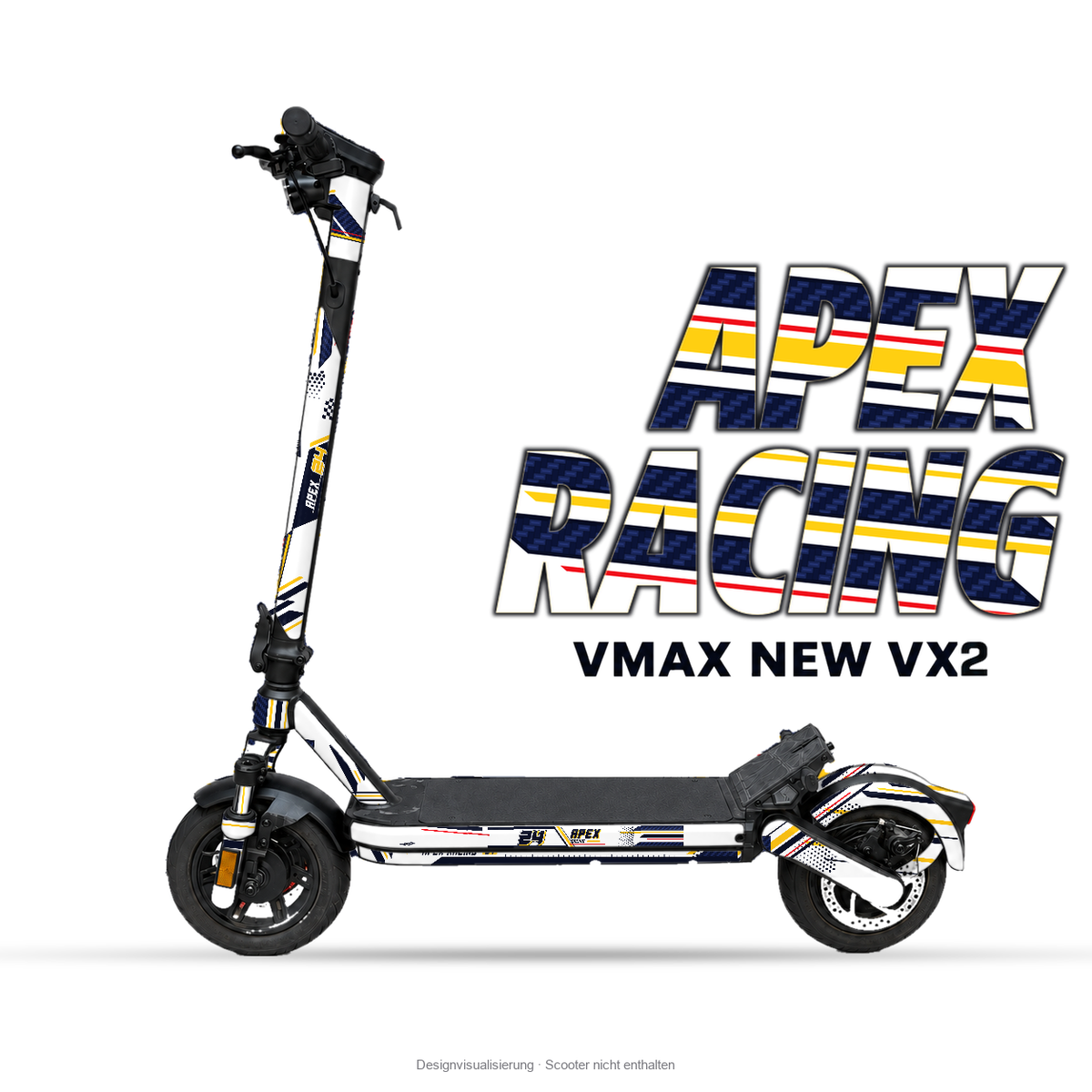 APEX RACING – Designvisualisierung am VMAX NEW VX2. Scooter nicht enthalten.