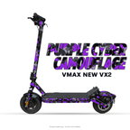 PURPLE CYBER CAMOUFLAGE – Designvisualisierung am VMAX NEW VX2. Scooter nicht enthalten.