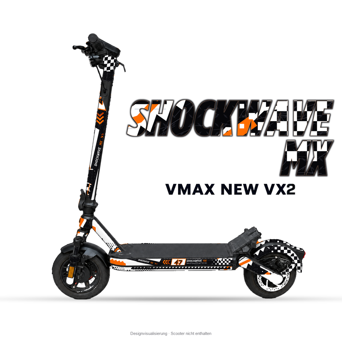 SHOCKWAVE MX – Designvisualisierung am VMAX NEW VX2. Scooter nicht enthalten.