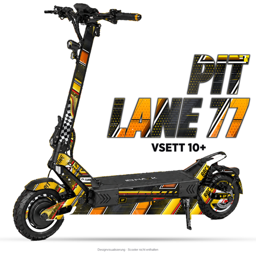 PIT LANE 77 – Designvisualisierung am VSETT 10+. Scooter nicht enthalten.