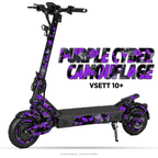 PURPLE CYBER CAMOUFLAGE – Designvisualisierung am VSETT 10+. Scooter nicht enthalten.