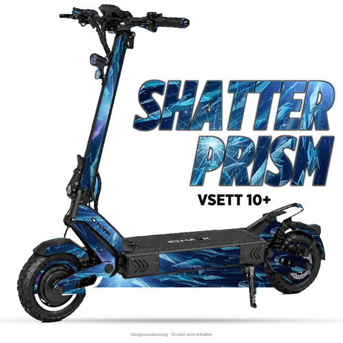 SHATTER PRISM – Designvisualisierung am VSETT 10+. Scooter nicht enthalten.