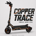 COPPER TRACE Skin für VMAX NEW VX4: kupferfarbene Leiterbahnen auf Anthrazit – digitale Designvisualisierung, Scooter nicht enthalten