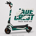 JADE CREST Skin für VMAX NEW VX4 – jadegrüne und schwarze Winkelbänder auf Elfenbein mit eigenem Rauten-Emblem; digitale Designvisualisierung