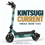 Kintsugi Current auf VMAX NEW VX4: Jade und Petrol mit feinen goldockerfarbenen Linien. Originaltrittmatte erhalten; Felgenaufkleber separat.