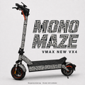 MONO MAZE Skin für VMAX NEW VX4: elfenbeinfarbene Labyrinthlinien auf Anthrazit – digitale Designvisualisierung, Scooter nicht enthalten