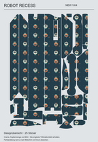 Robot Recess: tatsächliche Gestaltung aller 25 VX4-Skin-Teile mit originaler Aussparung.