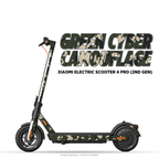 GREEN CYBER CAMOUFLAGE – Designvisualisierung am Xiaomi Electric Scooter 4 Pro (2nd Gen). Scooter nicht enthalten.