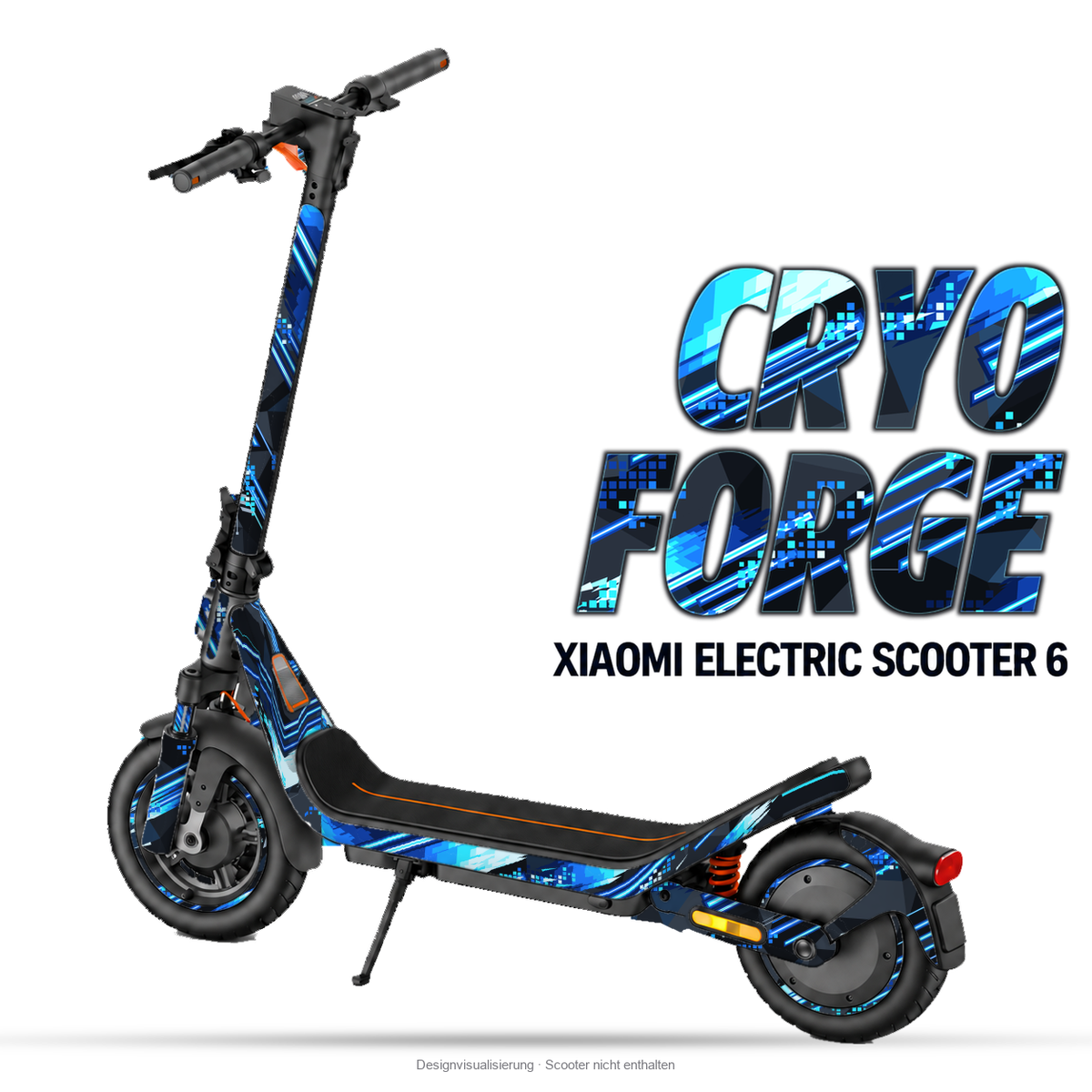 CRYO FORGE – Designvisualisierung am Xiaomi Electric Scooter 6. Scooter nicht enthalten.