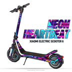 NEON HEARTBEAT – Designvisualisierung am Xiaomi Electric Scooter 6. Scooter nicht enthalten.