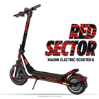 RED SECTOR – Designvisualisierung am Xiaomi Electric Scooter 6. Scooter nicht enthalten.