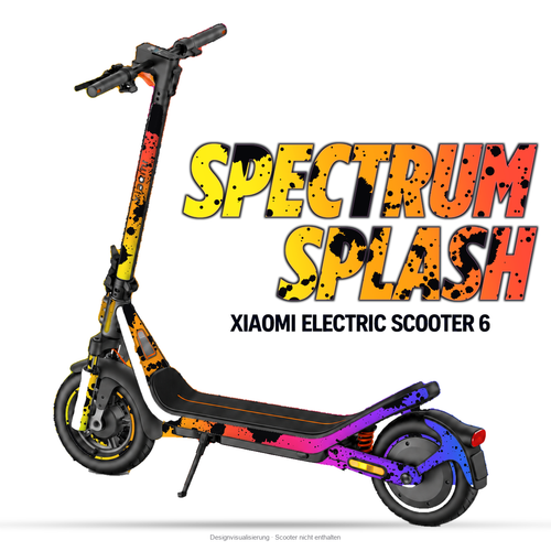 SPECTRUM SPLASH – Designvisualisierung am Xiaomi Electric Scooter 6. Scooter nicht enthalten.