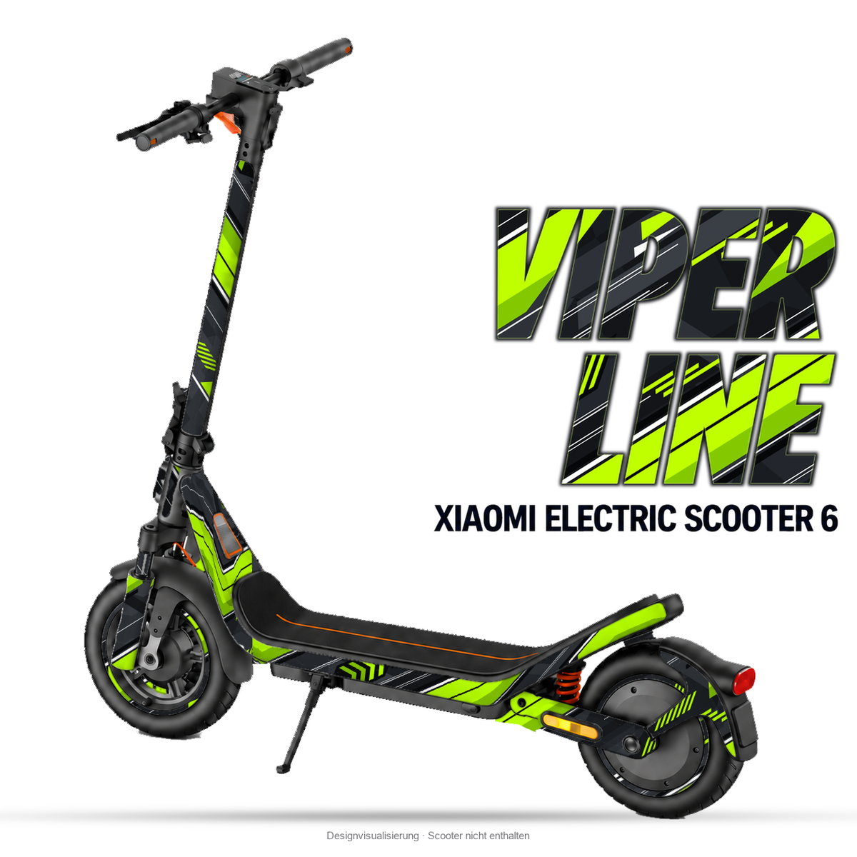VIPER LINE – Designvisualisierung am Xiaomi Electric Scooter 6. Scooter nicht enthalten.
