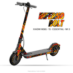 INFERNO BOLT – Designvisualisierung am Xiaomi M365 / 1S / Essential / Mi 3. Scooter nicht enthalten.