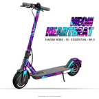 NEON HEARTBEAT – Designvisualisierung am Xiaomi M365 / 1S / Essential / Mi 3. Scooter nicht enthalten.