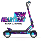 NEON HEARTBEAT – Designvisualisierung am Yadea ElitePrime. Scooter nicht enthalten.