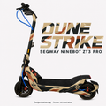 DUNE STRIKE Skin für Segway Ninebot ZT3 Pro in Sandbeige, Anthrazit und Kupferbraun mit kantigem Rallye-Muster – digitale Designvisualisierung, Scooter nicht enthalten