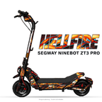 HELLFIRE – Designvisualisierung am Segway Ninebot ZT3 Pro. Scooter nicht enthalten.