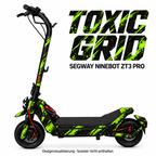 TOXIC GRID – Designvisualisierung am Segway Ninebot ZT3 Pro. Scooter nicht enthalten.
