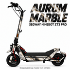 AURUM MARBLE – Designvisualisierung am Segway Ninebot ZT3 Pro. Scooter nicht enthalten.