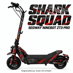 SHARK SQUAD – Designvisualisierung am Segway Ninebot ZT3 Pro. Scooter nicht enthalten.