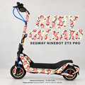 Ruby Orchard für Ninebot ZT3 Pro – Granatapfelmotive in Rubinrot mit grünen Blättern auf Creme. Felgenaufkleber separat, nicht im Skin enthalten.