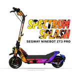 SPECTRUM SPLASH – Designvisualisierung am Segway Ninebot ZT3 Pro. Scooter nicht enthalten.