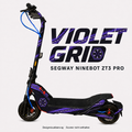 VIOLET GRID Skin für Segway Ninebot ZT3 Pro mit violetten Bändern und Hexagonraster – digitale Designvisualisierung, Scooter nicht enthalten