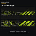 Acid Forge – Motivübersicht in Industriegrün und Anthrazit. Zuschnitt je Scooter-Modell.