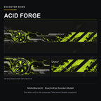 Acid Forge – Motivübersicht in Industriegrün und Anthrazit. Zuschnitt je Scooter-Modell.