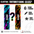 Custom Trittbrett-Skins für E-Scooter – persönliche Farben und Motive, zwei Designbeispiele