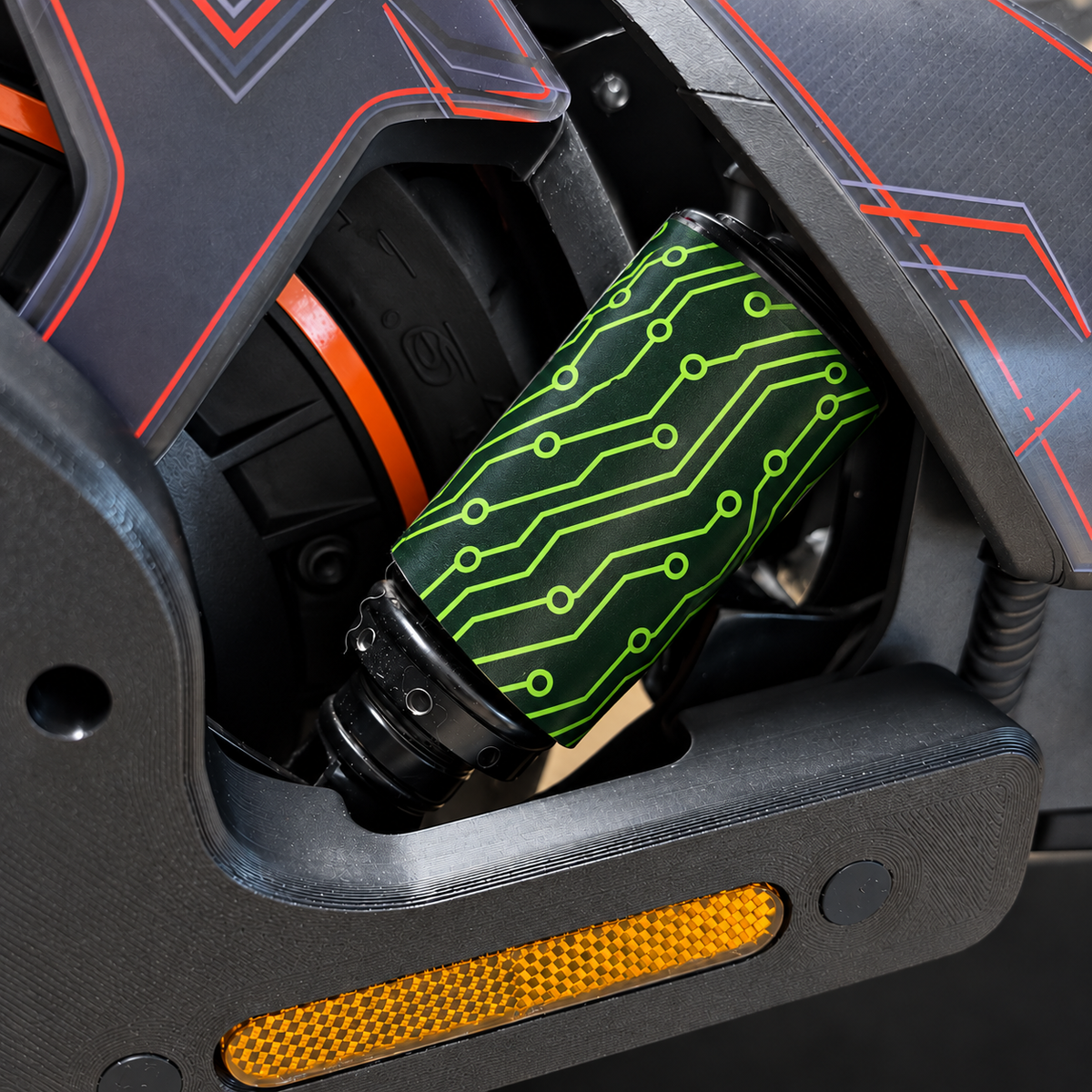 Toxic Circuit – digitale Designvorschau am Dämpfer nach Originalfoto; nur Aufkleber enthalten