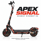 APEX SIGNAL Skin für Segway Ninebot E3. Felgenaufkleber separat erhältlich.