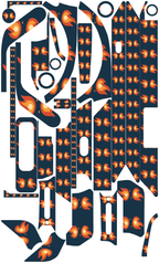 BLAZE RIDER für Segway Ninebot E3: 32 Originalteile des Skin-Sets.
