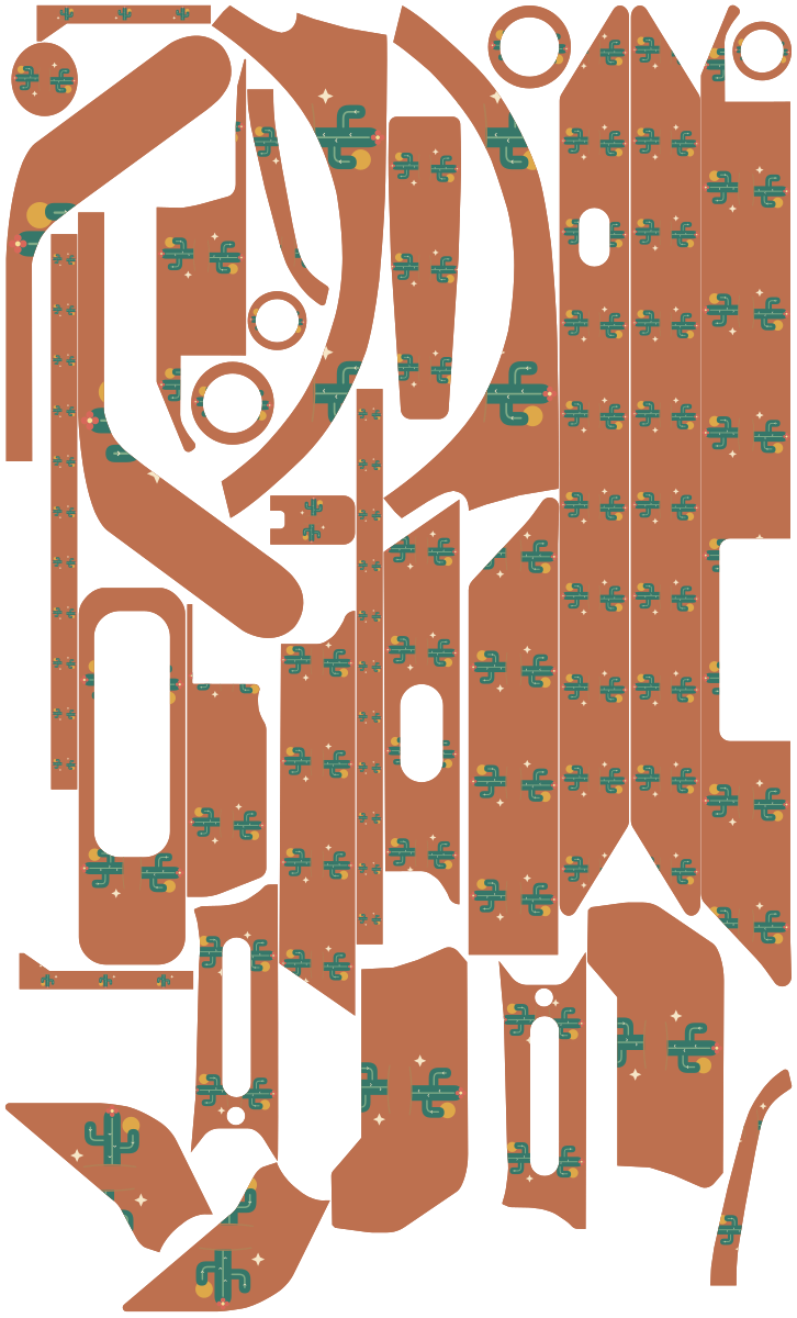 CACTUS DRIVE für Segway Ninebot E3: 32 Originalteile des Skin-Sets.
