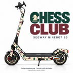 CHESS CLUB Skin für Segway Ninebot E3. Felgenaufkleber separat erhältlich.