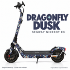 DRAGONFLY DUSK Skin für Segway Ninebot E3. Felgenaufkleber separat erhältlich.