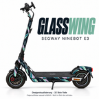 GLASSWING Skin für Segway Ninebot E3. Felgenaufkleber separat erhältlich.