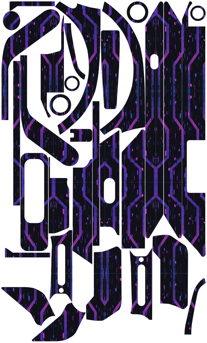 GLITCH PHANTOM für Segway Ninebot E3: 32 Originalteile des Skin-Sets.
