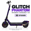 GLITCH PHANTOM Skin für Segway Ninebot E3. Felgenaufkleber separat erhältlich.
