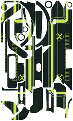 LIME RUSH für Segway Ninebot E3: 32 Originalteile des Skin-Sets.