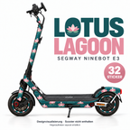 LOTUS LAGOON Skin für Segway Ninebot E3. Felgenaufkleber separat erhältlich.