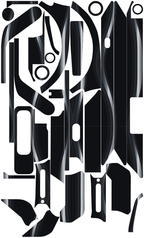 OBSIDIAN FLOW für Segway Ninebot E3: 32 Originalteile des Skin-Sets.