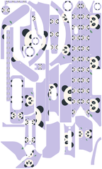 PANDA PLAY für Segway Ninebot E3: 32 Originalteile des Skin-Sets.