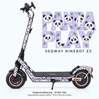 PANDA PLAY Skin für Segway Ninebot E3. Felgenaufkleber separat erhältlich.