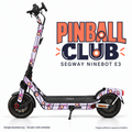 PINBALL CLUB Skin für Segway Ninebot E3. Felgenaufkleber separat erhältlich.